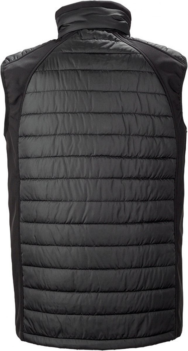 Result Black compass gewatteerde softshell bodywarmer R238X - Black/Black - XS
