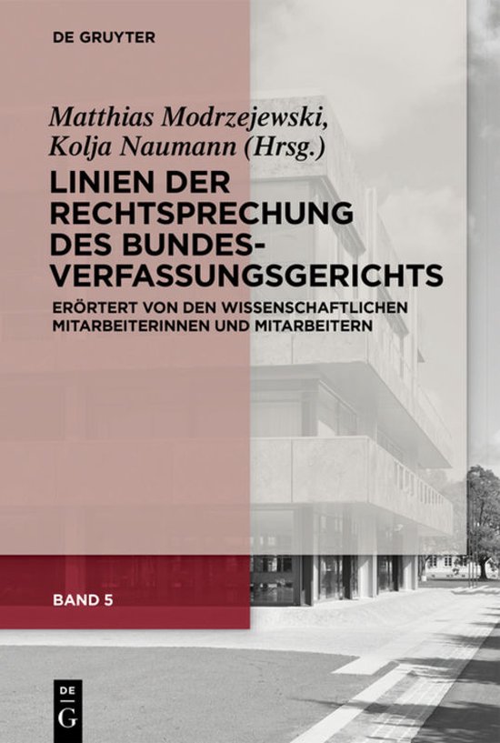 Linien der Rechtsprechung des Bundesverfassungsgerichts - cover