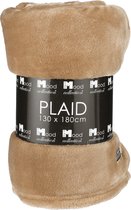 In The Mood Collection Famke Fleece Plaid - L180 x B130 cm - Lichtbruin
