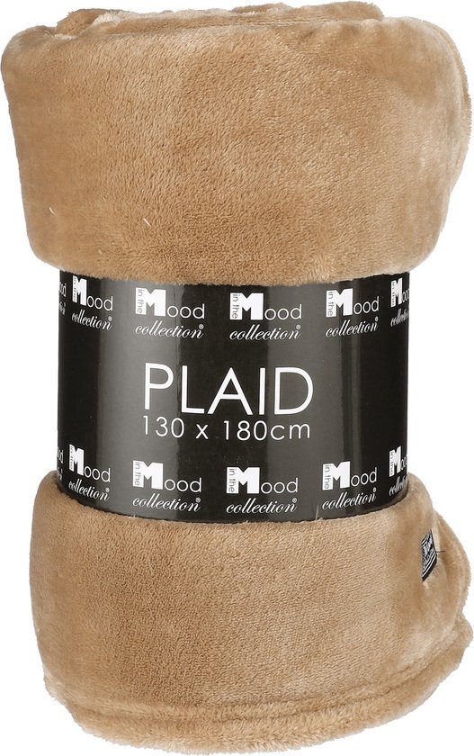 In The Mood Collection Famke Fleece Plaid - L180 x L130 cm - Marron clair