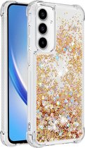 Coque arrière à Glitter liquides Coverup pour coque Samsung Galaxy A55 - Or