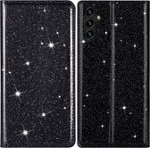 Coverup Glitter Book Case - Geschikt voor Samsung Galaxy A55 Hoesje - Zwart