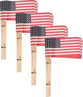 Zwaaivlaggetjes - Amerikaanse vlag - 200 stuks - Amerika - 4th of July - USA