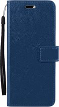Hoes Geschikt voor Samsung A55 Hoesje Bookcase Hoes Flip Case Book Cover - Hoesje Geschikt voor Samsung Galaxy A55 Hoes Book Case Hoesje - Donkerblauw