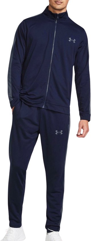 Under Armour UA Rival Knit Track Suit Heren Trainingspak - Navy - Grijs