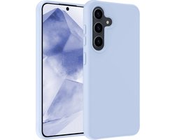 Hoesje - Geschikt voor Samsung Galaxy A55 - Sterk & Shockproof - Siliconen Case - Hoes Cover - Telefoonhoes - Lichtblauw