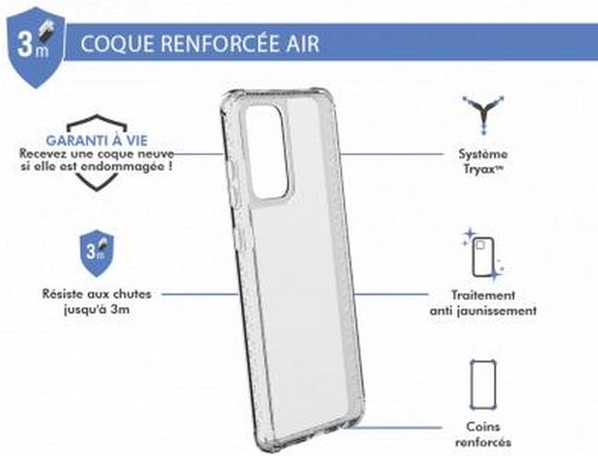 Force Case, Versterkte hoes Geschikt voor Samsung Galaxy A72 4G AIR, Transparant