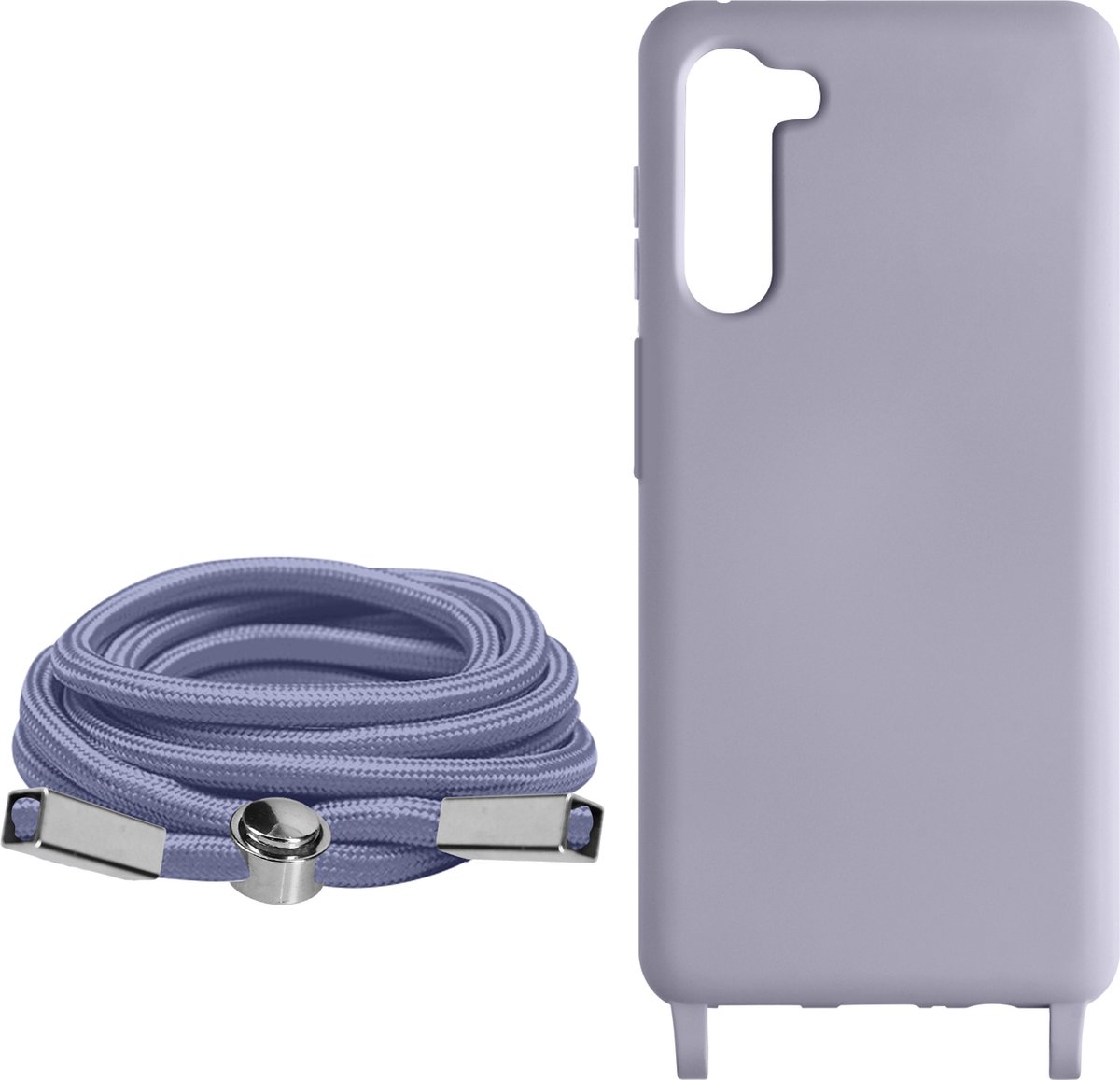 Avizar Hoesje Geschikt voor Samsung Galaxy S23 van Soft-Touch Siliconen, Lavendel