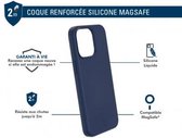 Bigben Connected, MagSafe-compatibel, met siliconen versterkt hoesje voor iPhone 15 Pro, Marineblauw