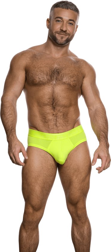 Garçon Neon Yellow Brief - MAAT XL - Heren Ondergoed - Slip voor Man - Mannen Slip