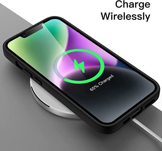 Coque iPhone 14 Zwart - Coque en Siliconen iPhone 14 Zwart
