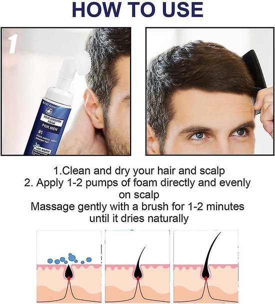 East Moon Haargroei Stimulator Foam – Haarolie & Serum – Hair Oil – Haarvitamines – Haaruitval Mannen & Vrouwen – Haargroei Versneller Schuim