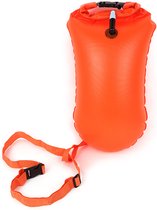 Zwemboei voor Openwaterzwemmen 20L - Met Drybag - Opblaasbaar - Voor Watersport - Oranje