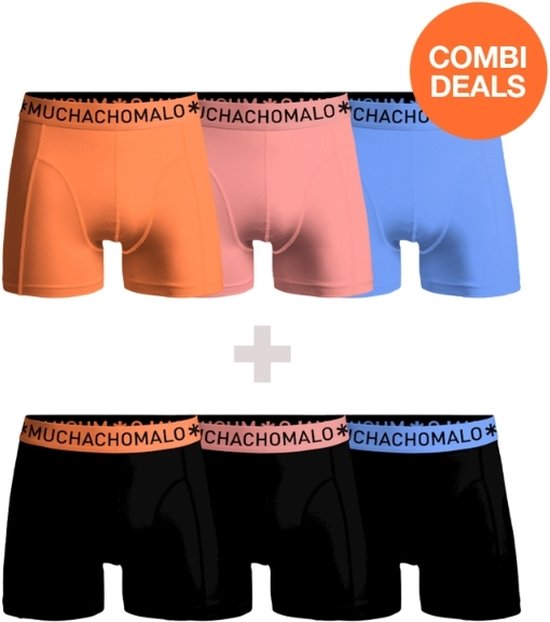 Muchachomalo Boxers Homme - Pack 3+3 - Taille XL - 95% Katoen - Sous-vêtements Homme