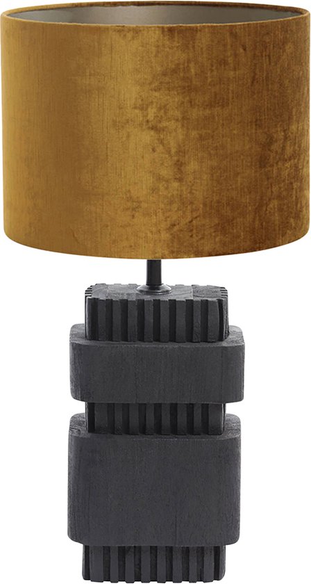 Light and Living tafellamp - goud - hout - SS102611