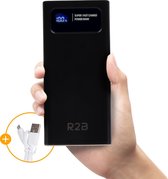 R2B® Powerbank 20.000 mAh - 4 tot 6 keer opladen - USB, USB C & Micro USB - Snellader & LED Display - Powerbank iPhone - Powerbank Samsung - Powerbanks