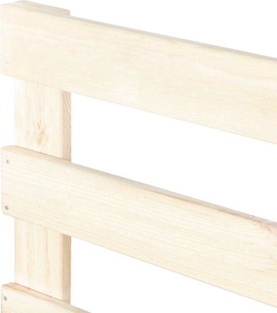 vidaXL Cadre de lit palette Bois de pin massif 120x200 cm - Cadre de lit - Encadrements de lit - Lit - Lits