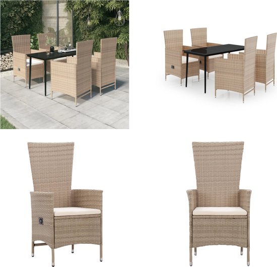 Loungeset acacia 5 zitplaatsen Séville - Grijs - Tuinset, tafel en