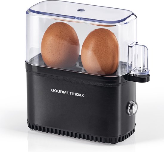 GOURMETmaxx eierkoker compact 2.0 - zwart mat - Gourmetmaxx