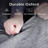 127CM kledingtas voor pakreizen kledinghoezen voor het ophangen van kledinghoezen met duurzame Oxford-stof pakzak voor dames en heren, grijs