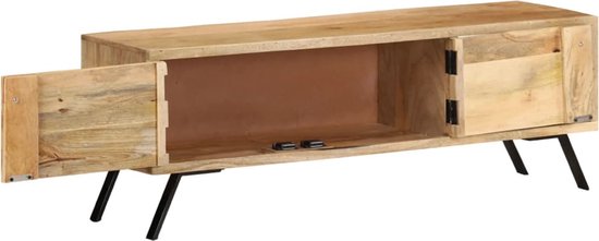 vidaXL Meuble TV 110x30x40 cm Bois de manguier massif - Meuble TV - Meubles TV - Meuble TV - Meuble TV