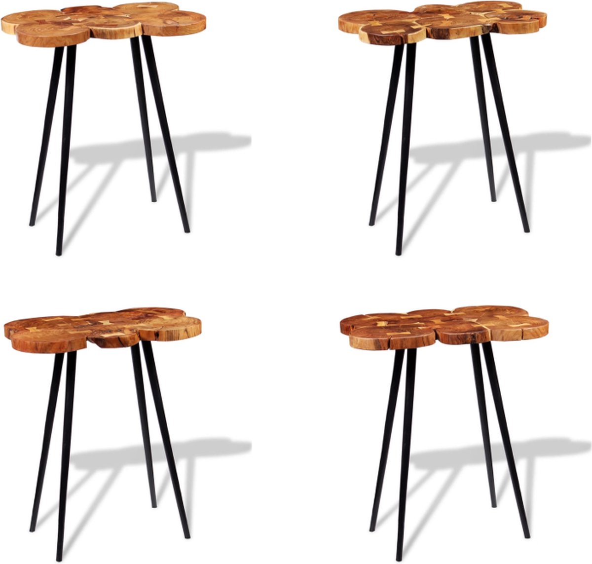 vidaXL - Tuinbartafel - Bruin - Massief acaciahout - 120 x 60 x 105 cm | Leen Bakker