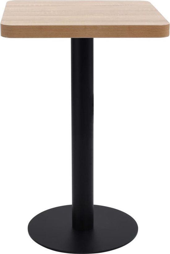 VidaXL Vouw Bistro Tafel Wit 50x71 Cm - Poedergecoat Staal, Inklapbaar Voor Buiten & Terras