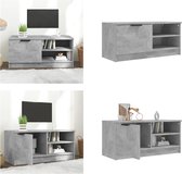 vidaXL Tv-meubel 80x35x36-5 cm bewerkt hout betongrijs - Tv-kast - Tv-kasten - Tv-meubel - Hifi-meubel