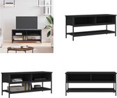 vidaXL Tv-meubel 100x35x45 cm bewerkt hout zwart - Tv-meubel - Tv-meubels - Kast - Dressoir