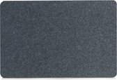 1x Rechthoekige placemats antraciet grijs vilt 45 x 30 cm - Tafeldecoratie - Borden onderleggers