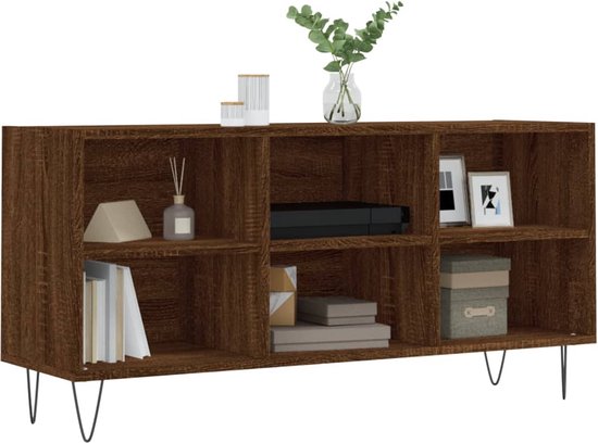 Tv-meubel 103,5x30x50 cm bewerkt hout grijs sonoma