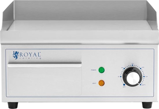 Elektrische grillplaat - 350 x 380 mm - Flat - 2,000 W - Royal Catering — afbeelding 5