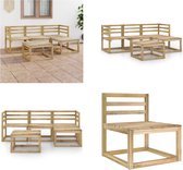 vidaXL 5-delige Loungeset groen geïmpregneerd grenenhout - Loungeset - Loungesets - Tuinsets - Tuinsets