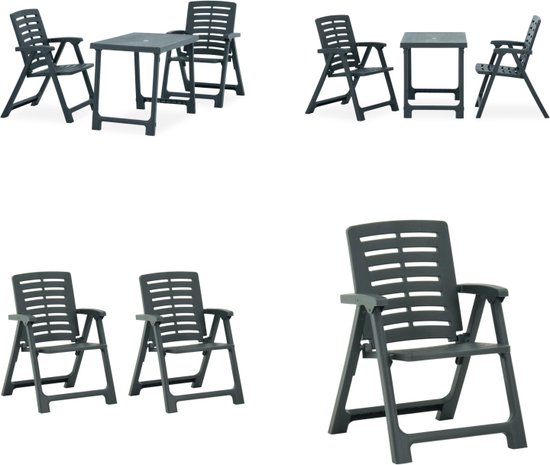 AXI Amélie 3-delige Mozaïek Bistroset Zwart/wit - Metalen frame met