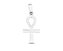 Juwelier Zwartevalk zilveren ankh kruis hanger - 24.279