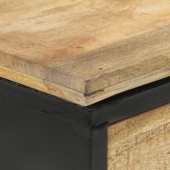 vidaXL Wandtafel 115x35x77 cm ruw mangohout wit