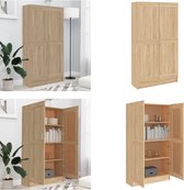 vidaXL Boekenkast 82-5x30-5x150 cm spaanplaat sonoma eikenkleurig - Boekenkast - Boekenkasten - Boekenschap - Boekenschappen