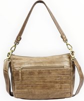 Bizzoo pouchl with long and short strap taupe