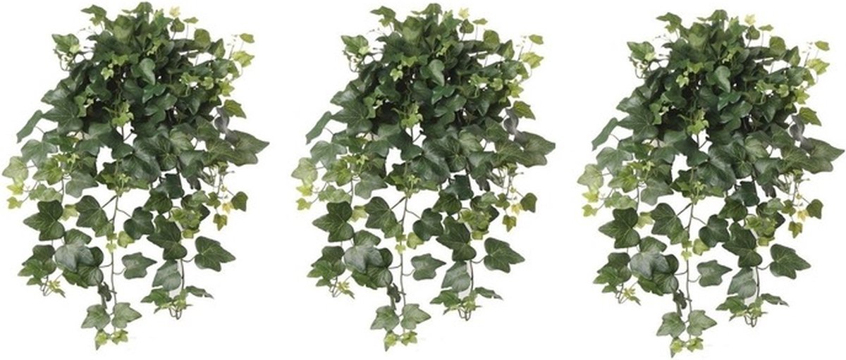 Hedera Helix Kunstplant - 3x - 65 cm - klimop - groen - UV en weerbestendig