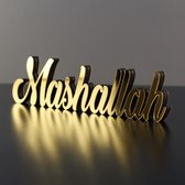 IWA Concept - Mashallah - Decor islamique - Cadeau Ramadan - Decor Ramadan - Décoration islamique - Cadeau de l’Aïd - Cadeau de pendaison de crémaillère - Or