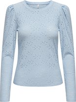 Only T-shirt Onlsmilla L/s O-neck Puff Top Jrs 15313956 Clear Sky Dames Maat - XS