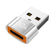 DrPhone SwiftLink 3.0 - USB 3.0 naar Type C Adapter – 10 Ampere – 10 Gbps – Fastcharging & Data overdracht - Zilver