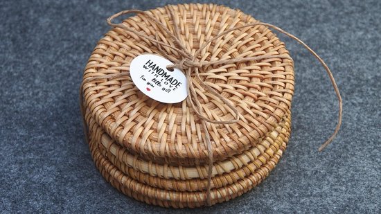 Onderzetters - d10cm - olijfhout - (set van 12 Onderzetters - d10cm - olijfhout - (set van 12