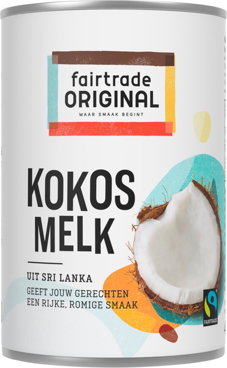 Fairtrade Original Kokosmelk - 6 x 400 ml - Voordeelverpakking