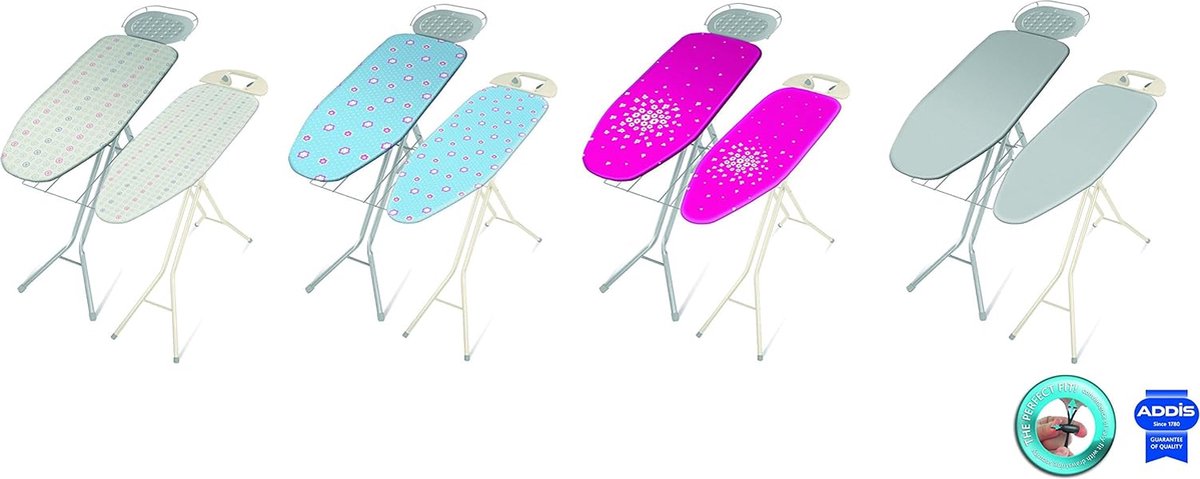 Goedkoopste Strijkplankhoes - Bloemenblauw - Geschikt voor kleine tot middelgrote strijkplanken - 1 stuk