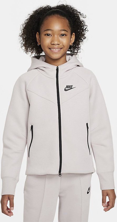 Nike Sportswear Tech Fleece Hoodie Kids Platinum Violet Maat 140/152