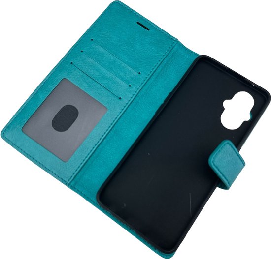 Étui portefeuille Book case Adapté pour : Oppo Reno 8 Lite - Vert Menthe