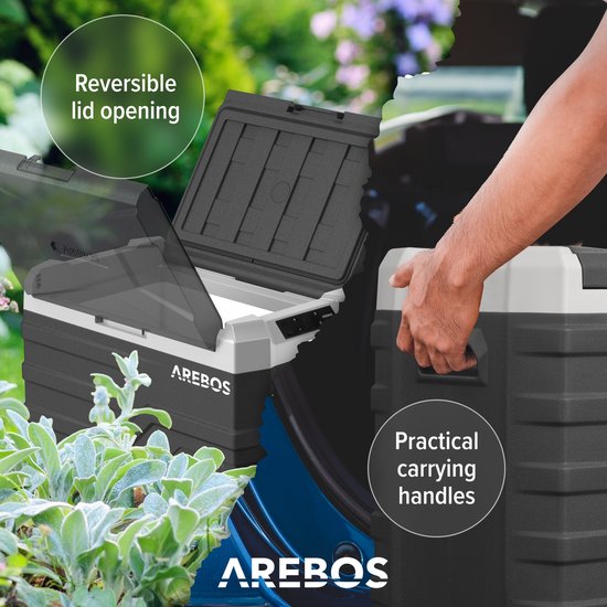 AREBOS Compressor Koelbox - Koelbox Elektrisch 12V 230 Volt - Koelbox Auto - 43L - Temperatuurregeling via APP of LCD-touchscreen van AREBOS — afbeelding 5