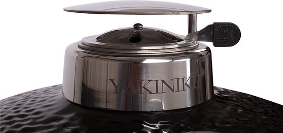 Yakiniku - BBQ Kamado 19 Inch Large met Onderstel en Zijtafels Pro Set - Keramiek - Zwart van Yakiniku — afbeelding 5