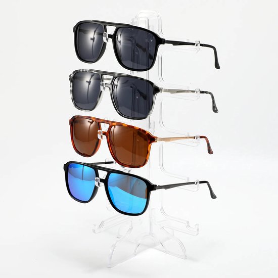 Fako Sunglasses® - Zonnebril Vierkant - Polariserend - Polarized Zonnebril - Heren Zonnebril - Dames Zonnebril - Model Jack - Blauw van Fako Sunglasses® — afbeelding 5